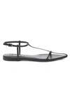 Jil Sander 10mm Leather T-bar Sandals In Black