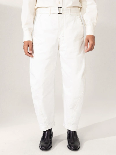 Lemaire Twisted Mid-rise Trousers In White