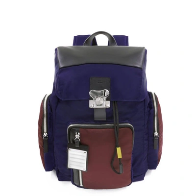 Fpm Nylon Bank On The Road-butterfly Pc Backpack M In Bluette Rubin Red