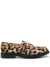 TOD'S LEOPARD-PRINT PENNY LOAFERS