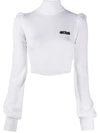 GCDS CROPPED ROLL-NECK JUMPER