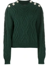 ISABEL MARANT CHUNKY CABLE KNIT JUMPER