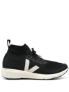 RICK OWENS LACE-UP LOGO DETAIL SNEAKERS