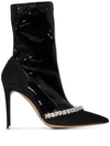 ALEXANDRE VAUTHIER ANE 100MM CRYSTAL ANKLE BOOTIES