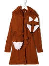 DOLCE & GABBANA CROCHET FOX DETAIL CASHMERE CARDIGAN