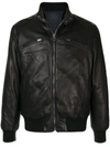 FERRAGAMO ZIP-UP LEATHER JACKET