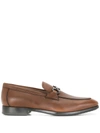 Ferragamo Gancini-trim Leather Moccasins In Brown