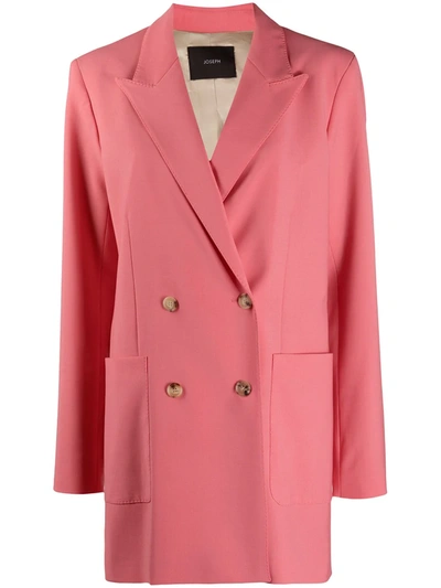 Joseph Oversized Double-breasted Blazer In Pink