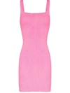 HUNZA G FITTED KNITTED TANK DRESS