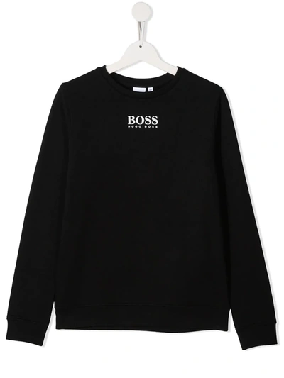 HUGO BOSS TEEN LOGO COTTON SWEATSHIRT