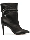 SCHUTZ 100MM DRAWSTRING LEATHER ANKLE BOOTS