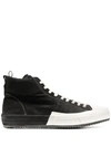 OFFICINE CREATIVE TWO-TONE LEATHER HIGH-TOP trainers