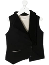 ANJA SCHWERBROCK LIRIO ASYMMETRIC COTTON-BLEND WAISTCOAT