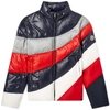 MONCLER Moncler Argento Panel Stripe Down Jacket