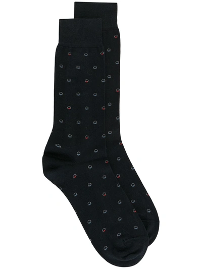 Ferragamo Gancini Socks In Blue