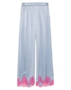 Semicouture Casual Pants In Sky Blue