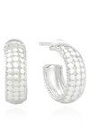 ANNA BECK SMALL DOME HOOP EARRINGS,4299E-SLV