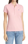 Polo Ralph Lauren Julie Stretch Cotton Mesh Polo In Pink