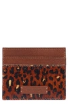MADEWELL THE LEATHER CARD CASE: PAINTED LEOPARD GENUINE CALF HAIR EDITION,MB043
