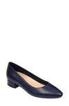 Easy Spirit Women's Caldise Slip-on Low Heel Dress Pumps Women's Shoes In Navy Leather
