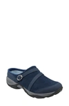 Easy Spirit Women's Equinox Round Toe Slip-on Casual Mules Women's Shoes In Navy Suede