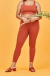 Girlfriend Collective Compressive High-rise Leggings In Red