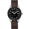 Hamilton Men's Swiss Automatic Khaki Aviation Converter Brown Leather Strap Watch 42mm In Black