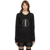 RICK OWENS BLACK MONCLER EDITION LOGO LONG SLEEVE T-SHIRT