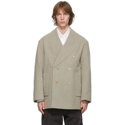 Jacquemus Le Caban Double-breasted Jacket In Beige