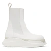 RICK OWENS DRKSHDW RICK OWENS DRKSHDW WHITE ABSTRACT BEETLE BOOTS