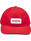 Supreme Reflective-patch 6-panel Cap In Red