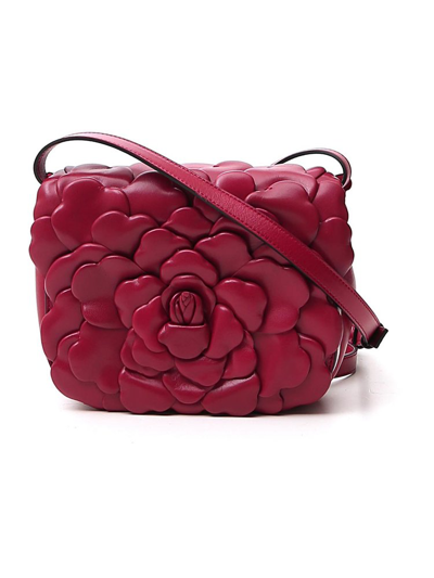 Valentino Garavani Atelier 03 Rose Edition Leather Shoulder Bag In Red