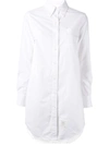 Thom Browne Long Sleeve Oxford Shirtdress In White