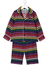 Sonia Rykiel Enfant Stripe Print Tracksuit Set In Black