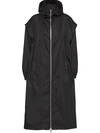 PRADA DROP-SHOULDER HOODED COAT