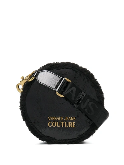 Versace Jeans Couture Faux-fur Trim Bag In Black