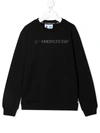 North Sails X Prada Kids Slogan-print Sweatshirt In Black