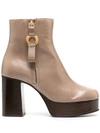 SEE BY CHLOÉ SIDE-ZIP ANKLE BOOTS