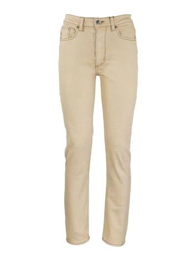 Burberry Felicity - Skinny Fit Washed Japanese Denim Jeans In Beige