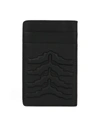 ALEXANDER MCQUEEN RIB CAGE CARD HOLDER IN BLACK