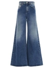 ATTICO FADED FLARED JEANS IN BLUE