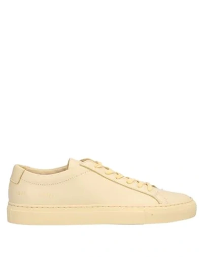 COMMON PROJECTS WOMAN BY COMMON PROJECTS WOMAN SNEAKERS PASTEL YELLOW SIZE 8 LEATHER,11314237OE 3