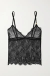 LOVE STORIES Dawn cropped stretch-lace camisole