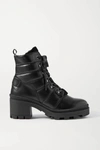 BOGNER BELGRADE LEATHER AND SHEARLING ANKLE BOOTS