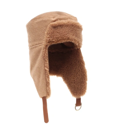 Max Mara Avy Camel Hair Hat In Brown