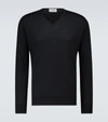 John Smedley Merino Wool V-neck Blenheim Sweater In Black