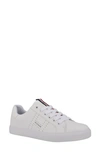 Tommy Hilfiger Lamiss Womens Faux Leather Lifestyle Casual And Fashion Sneakers In White