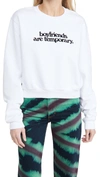 OFF-WHITE BOYFRIENDS CROPPED CREW NECK SWEATSHIRT