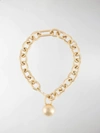 JIL SANDER GOLD-PLATED DOME CHAIN NECKLACE,15350668