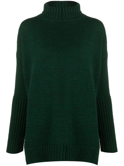 Merci Roll Neck Jumper In Green